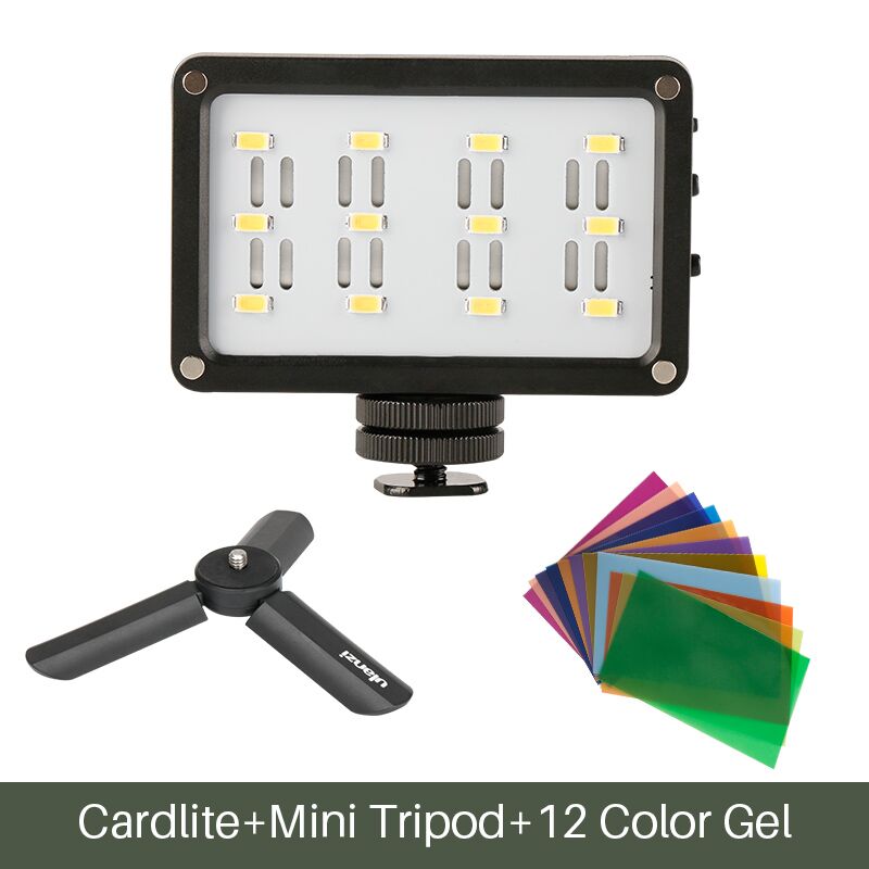 Ulanzi CardLite Mini LED Video Light Camera Light Dimmable Portable 5500K Photography Lighting Fill Light for iPhone Android: Black