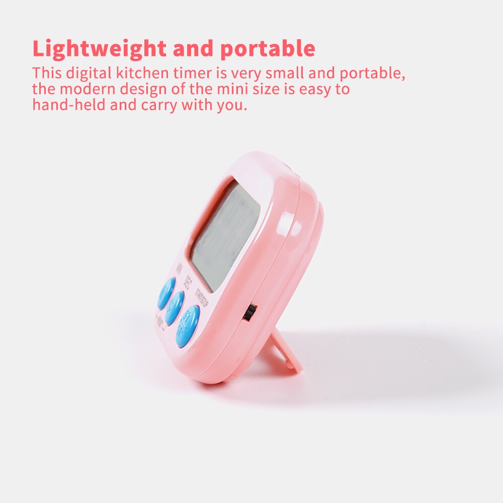 Large Magnetic LCD Digital Kitchen Countdown Timer Stopwatch Alarm With Stand Kitchen Timer Practical Cooking Alarm Clock