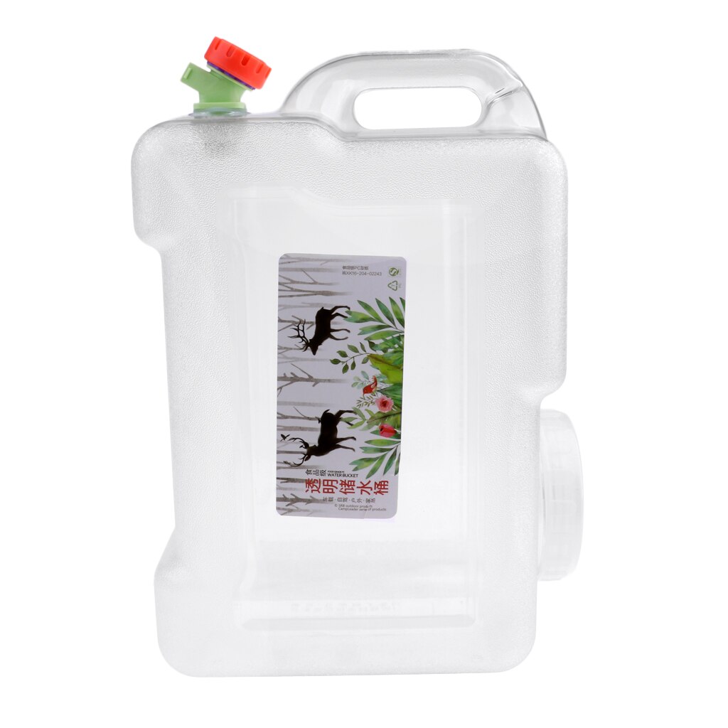 MagiDeal 12L Tragbare draussen Camping Wasser Träger Kanister Wasser Lagerung Container Camping Wasser Behälter für Wandern BBQ: klar Weiß