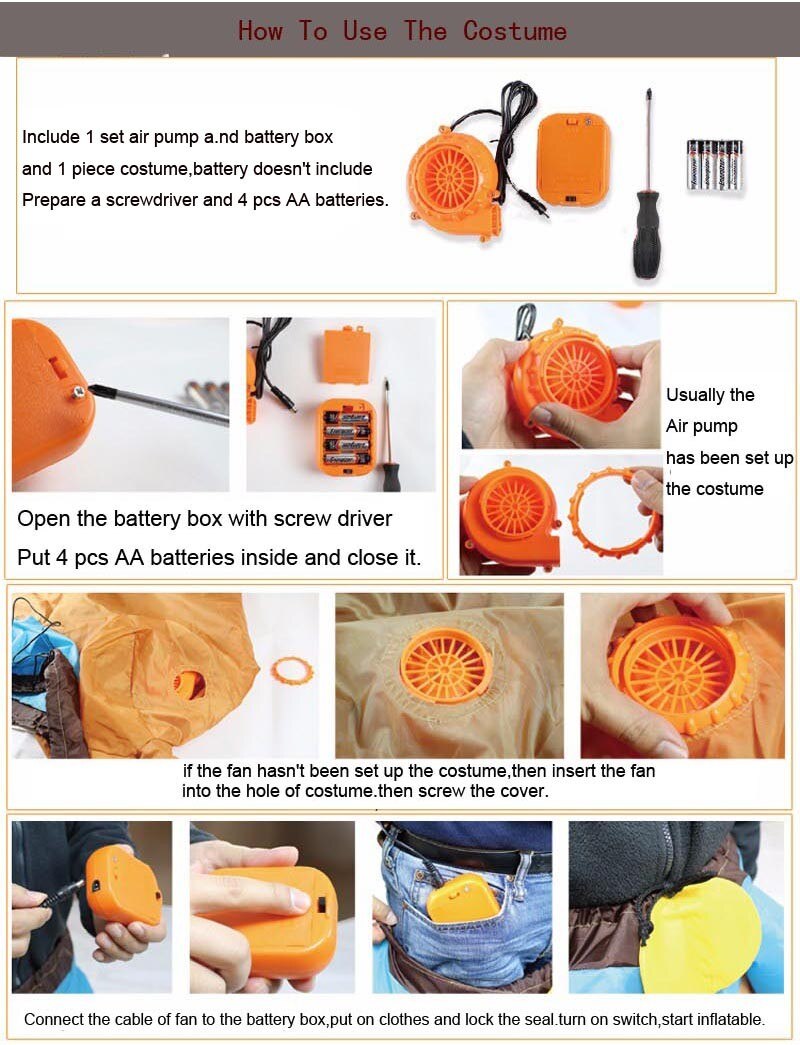 Inflatable Pumpkin Mascot Costume Suits Cosplay Party Game Dress Outfits Advertising Carnival Halloween Xmas Easter Adults