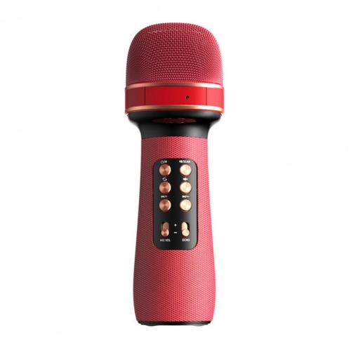 WS-898 Original Bluetooth-compatible Handheld Microphone Karaoke Speaker Party Music Mic for IOS Android Smart TV: Red
