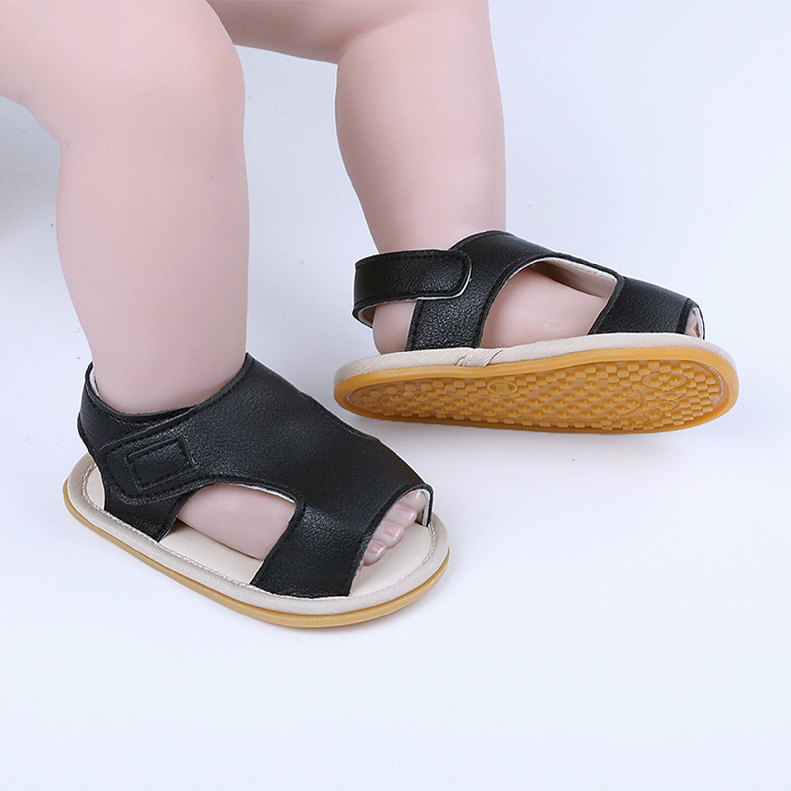 Baby Slip-On Sandalen Jongens Meisjes Leathers Strand Zomer Glijbanen Schoenen Prewalker Ademende Peuter Schoenen 0-18M