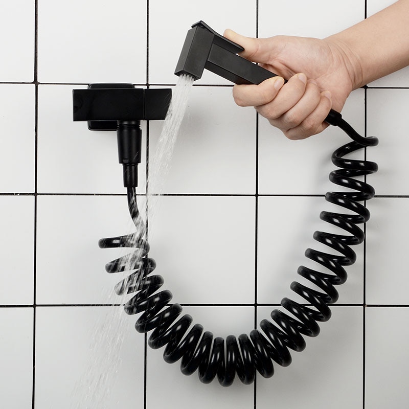 Mat sort/krom/guld/grå/roset guld badeværelse bidet vandhane messing badeværelse shattaf bidet sprøjte