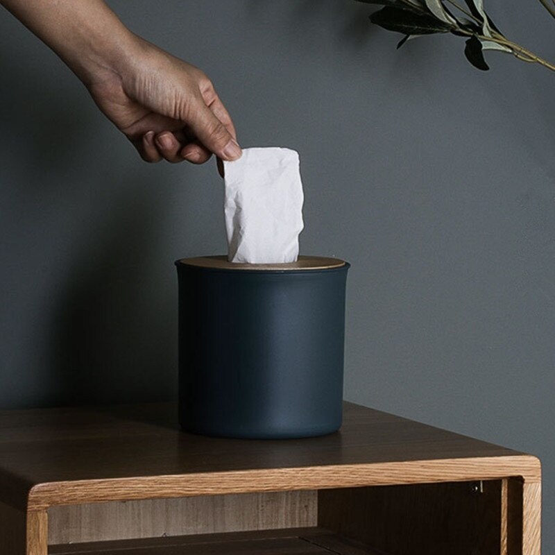 Runde tissuekasse plast papirholder kontor desk tilbehør rulle papir serviet tilbehør husholdning hotel bil papir holder