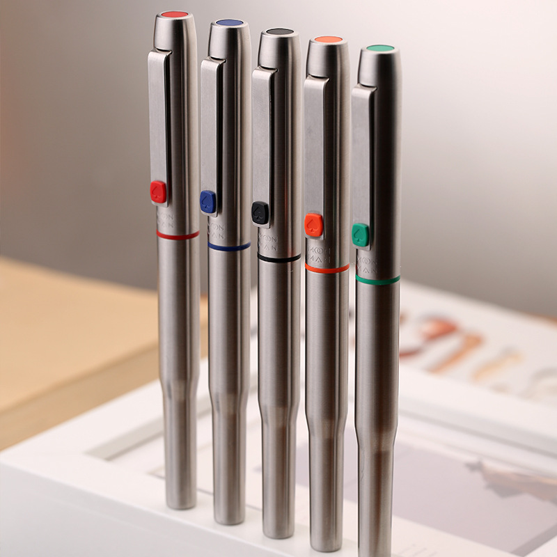 MAJOHN B25 Ball Point Pen/Fountain Pens, Metal Rod Smooth Fine Writing Lines Compact Portable Calligraphy Study School Supplies