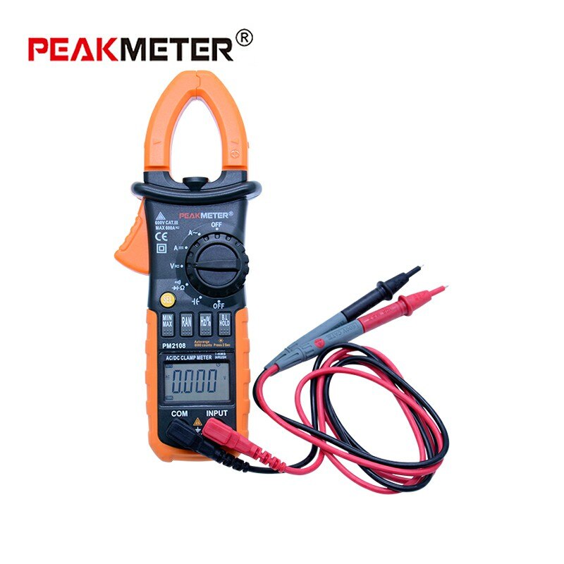 PEAKMETER PM2108 Digital Clamp Meter w/Backlight Earth Ground Unit Megohmmeter Resistance Earth Tester Multimeter Multimetro