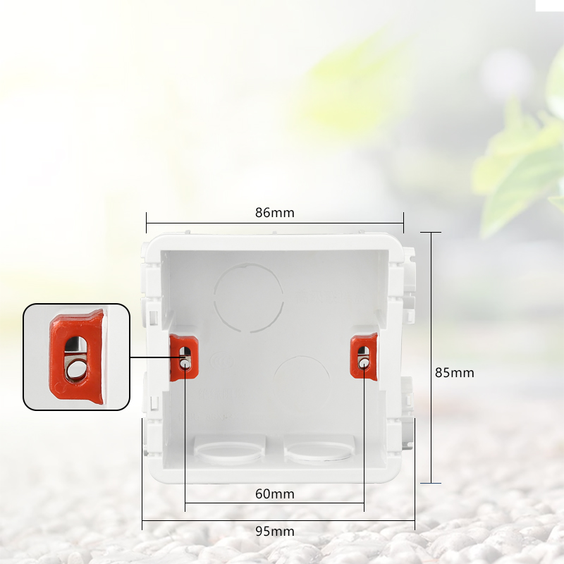 118 Type US AU Standard Universal Bottom Box Wall Housing Light Switch Socket Mounting Box Inner Cassette Junction Box: 86mm
