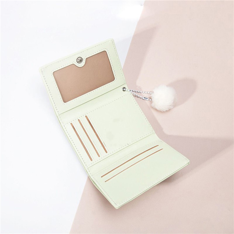 Cartoon Small Wallet Cute Korean Short Wallet Women's Solid Color Cute Rabbit Pattern Simple Multi Card Bag Zero Wallet