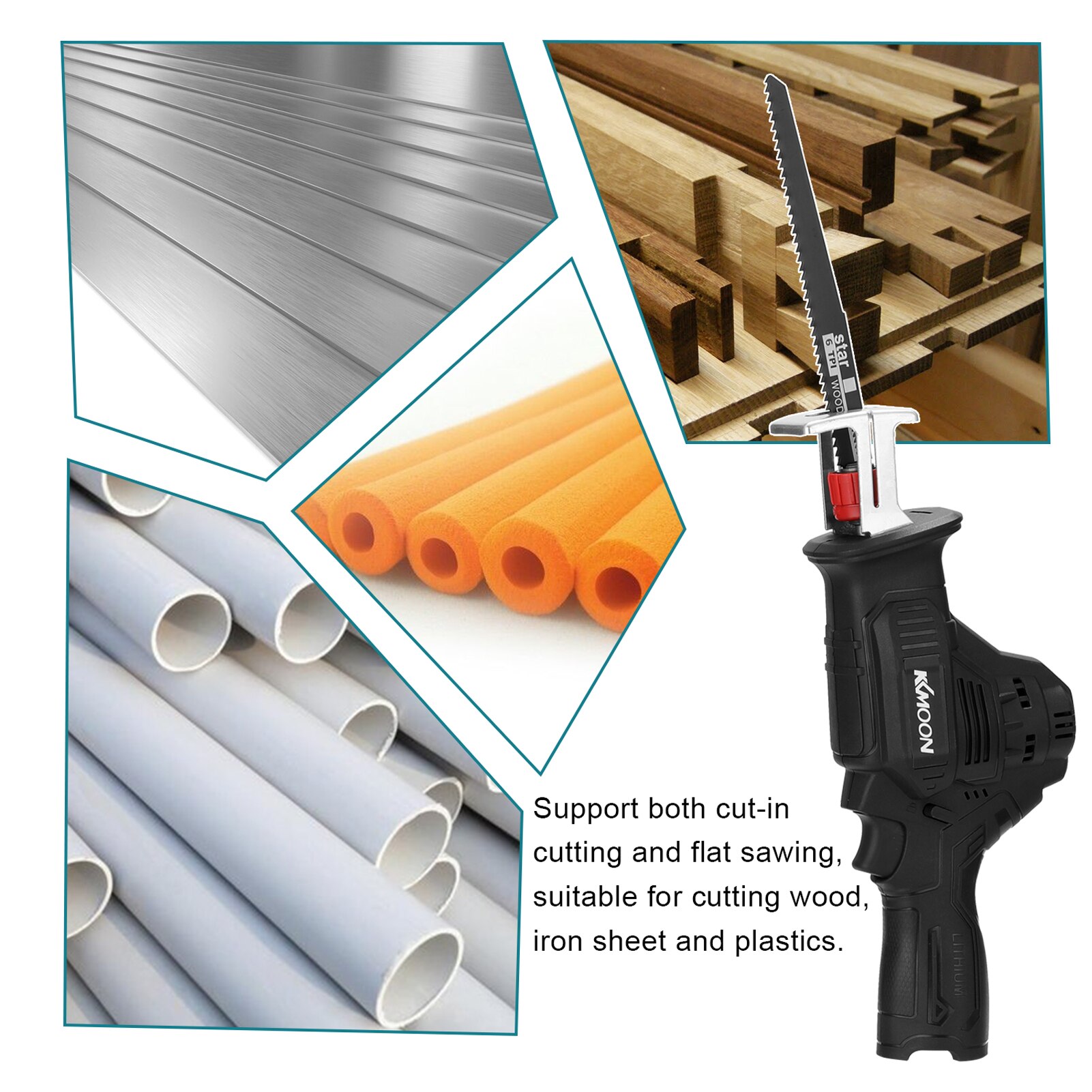 Electric Reciprocating Saws Saber Sawfor Cutting Wood Iron Sheet Plastics Power Tools without Lithium Battery Saw Bit