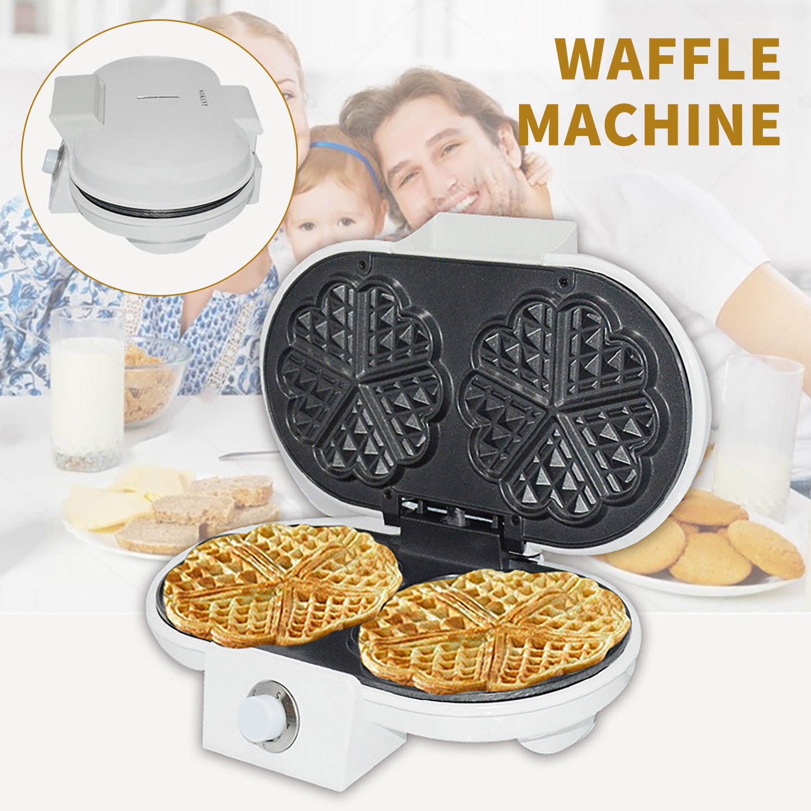 Mini Waffle Maker Machine For Single W Affle Paninis Potato Pancake Mini Waffle Maker Waffle Machine For Individual Waffles#g30: Default Title