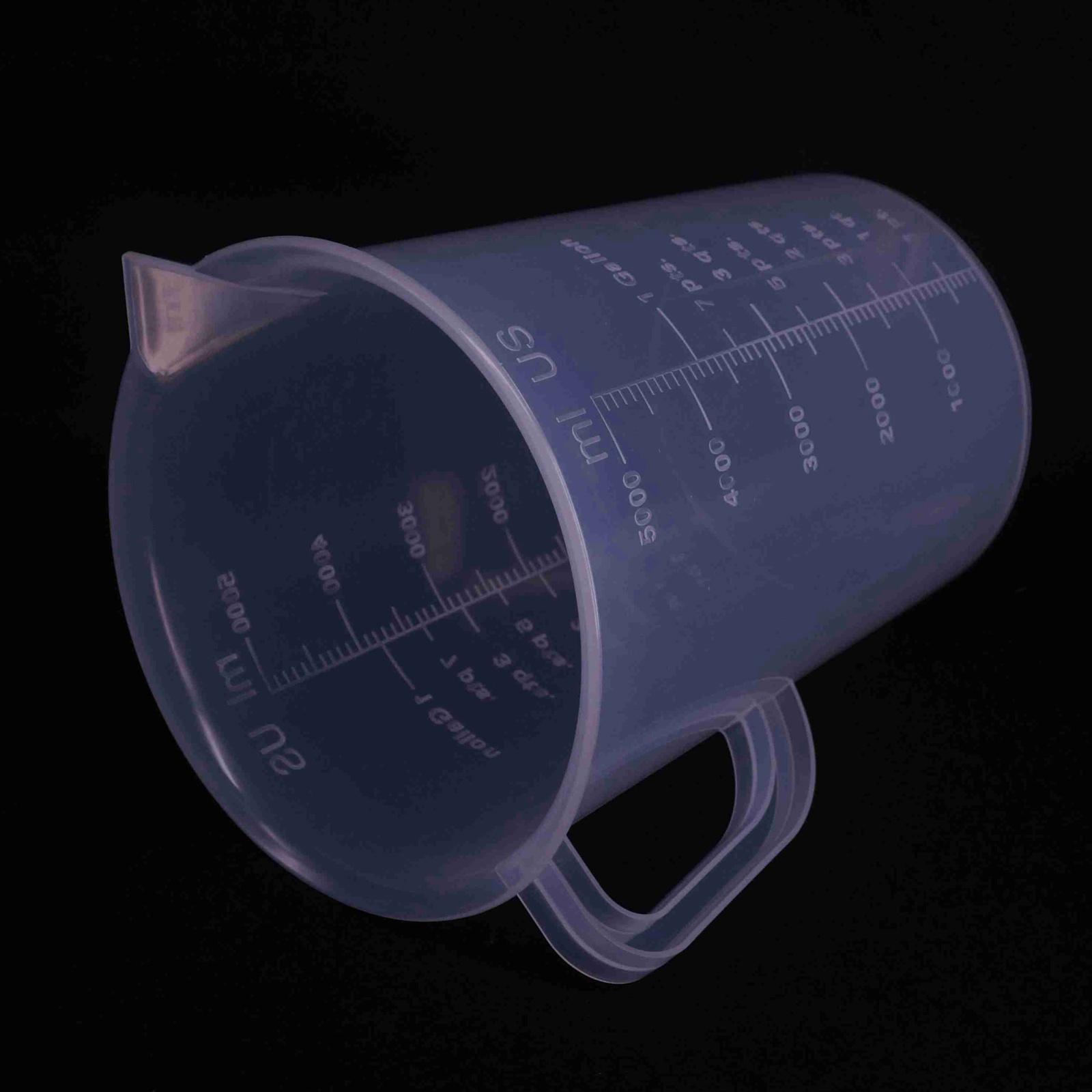 5000ml Plastic Clea Measuring Cup Graduated Lab Test Liquid Measure Tool Lot