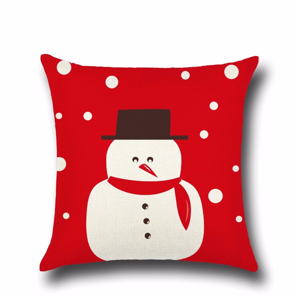 45*45 cm Kerstman Sneeuwpop baby kussensloop Kerst Serie Kussensloop Kussen Kerstcadeau Vierkante kussenslopen zonder Kern PP35