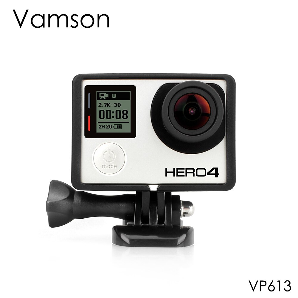 Vamson Voor Go Pro Accessoires Standaard Beschermende Plus Frame Statief Mount Base Schroef Voor Gopro Hero 4 3 + 3 camera VP613