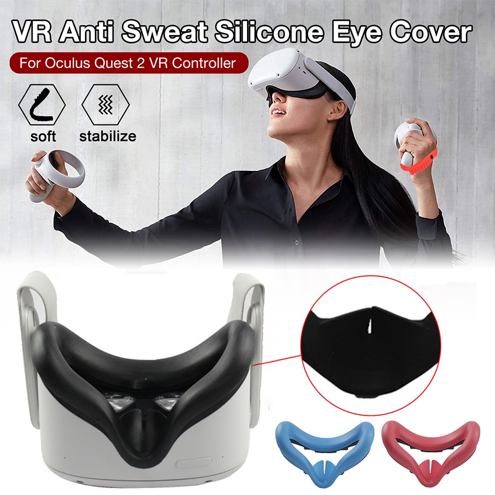 Silicone Eye Pad For Oculus Quest 2 Replacement Face Pad Cushion Face Cover Bracket Protective Mat for Oculus Quest 2 VR Eye Pad