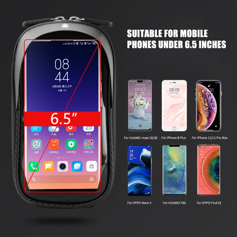 Rainproof Bicycle Bag Phone Holder MTB Bike Cycling Handlebar Mount Bag Touch Screen Bags Phone Case For iPhone Xiaomi Redmi LG