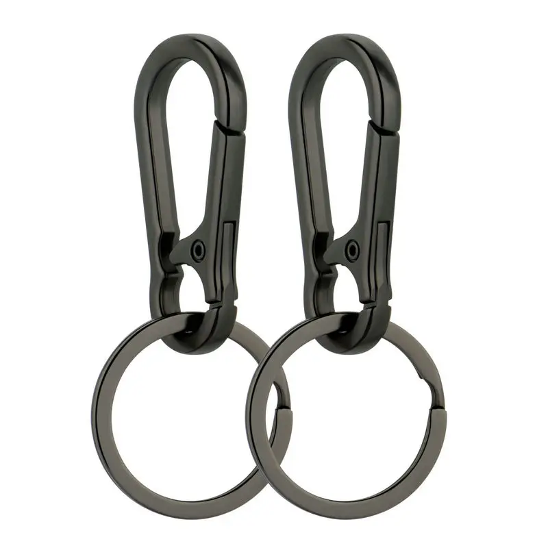 Metal Carabiner Clip Keychain Carabiner Shap Keyring Key Chain Ring Clip Holder Organizer for Home Car Keys Key Finder Women Men: green