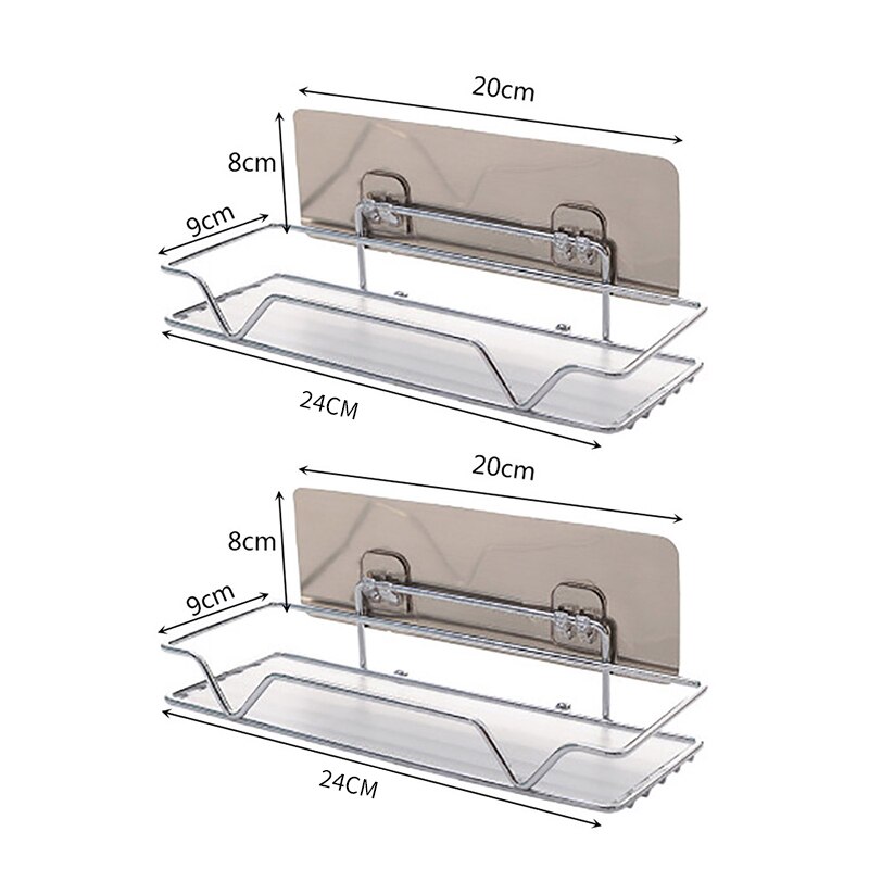 Badeværelseshylde hjørne opbevaringsstativ organizer brusevægshylde med sugekop køkken badeværelseshylder: Zwj -1002-2