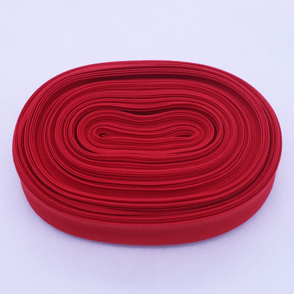 Polyester / Cotton 1" 25mm T/C Bias Binding Tape For Sewing Trimming Single Fold Ribbon Solid Color DIY 25yards/Roll