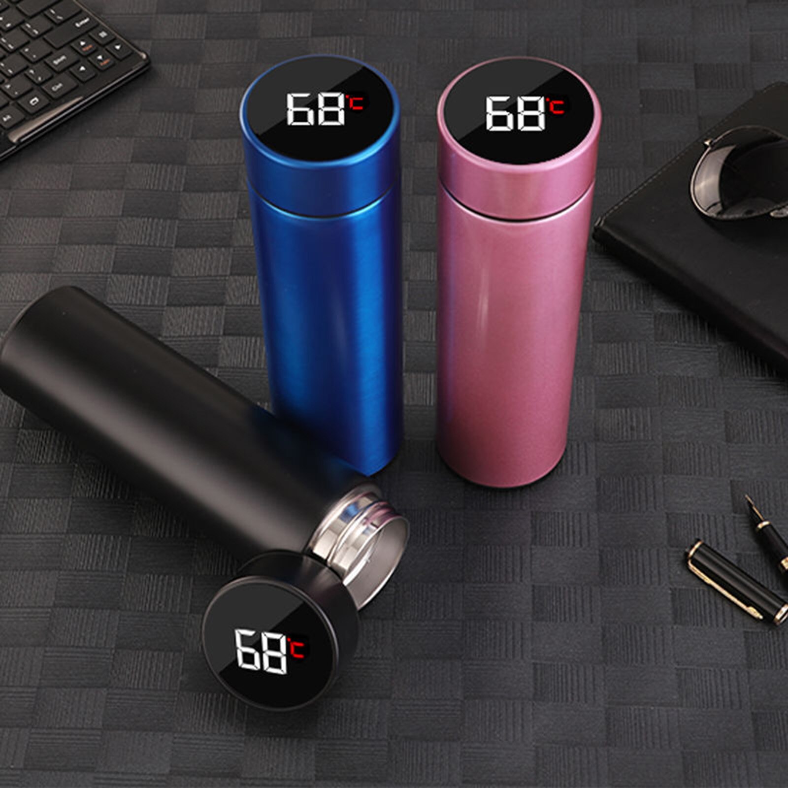 Bottle Waterproof LED Touch Screen Real-Time Water Temperature Display Water Bottle B2Cshop