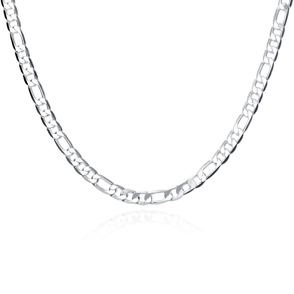 Collier de couleur argent trois pièces, un Ferrero, chaîne en argent pour hommes et femmes, bijoux classiques à la 4MM