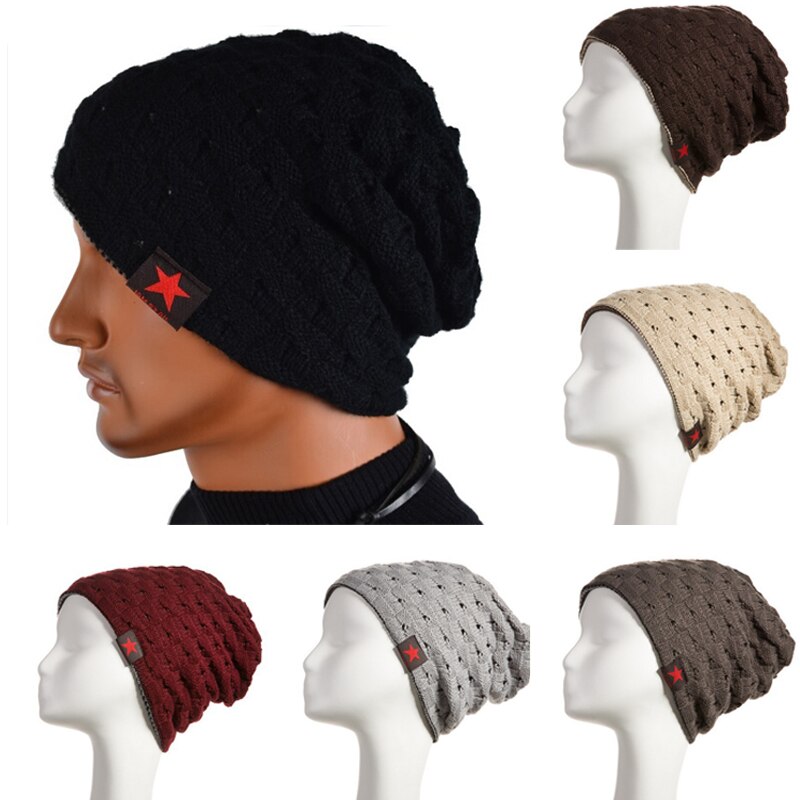 Dubbelzijdig Gebruik Vrouwen Hoed Gebreide Herfst Winter Warm Caps mannen Warme Winter Hoeden Chunky Caps Mutsen Bonnet Femme homme