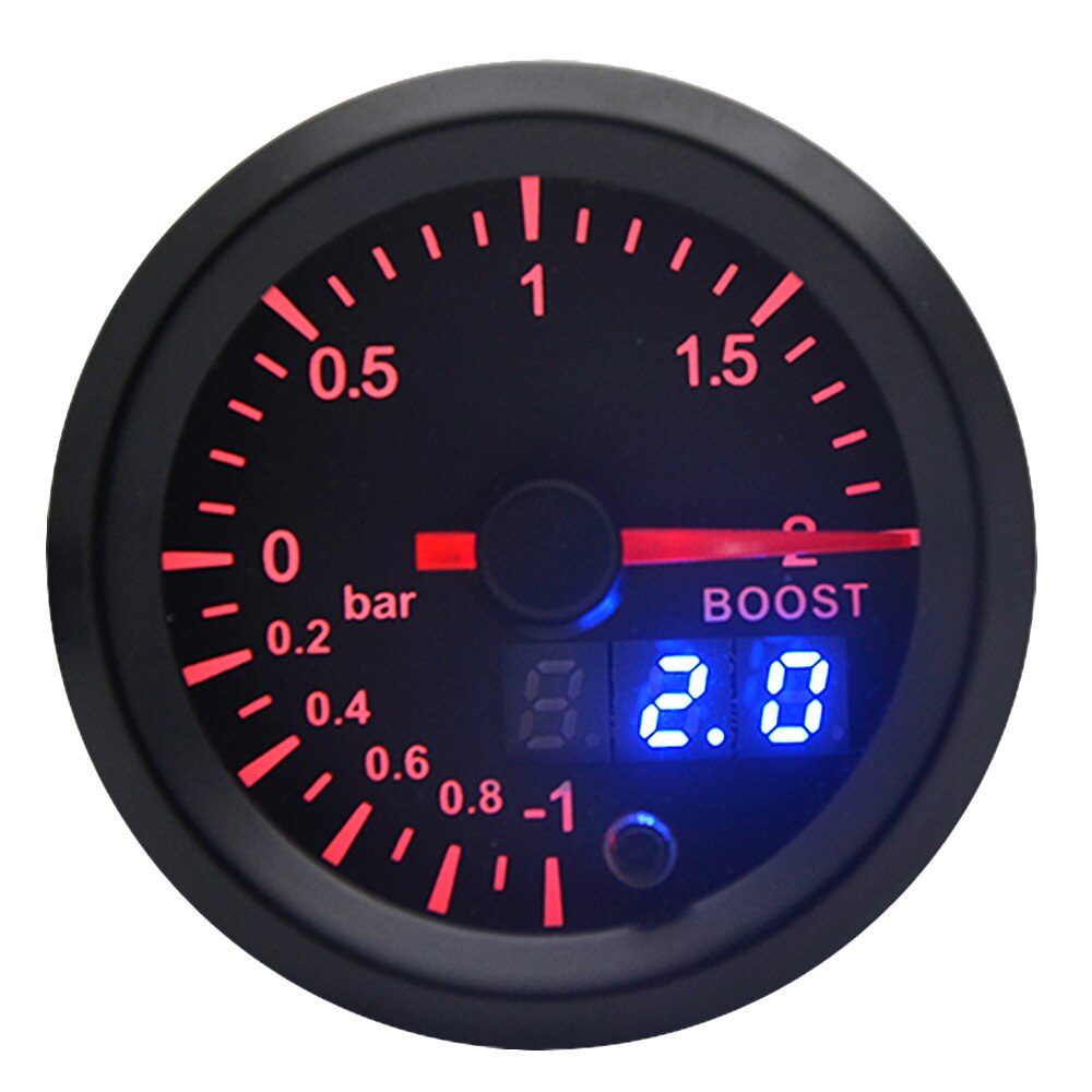 2 "52Mm 7 Kleuren Led Dual Display Boost/Water/Olie Temp/Olie Druk/Volt/Air Fuel Ratio/Egt/Toerenteller Auto Gauge + Gauge Pods