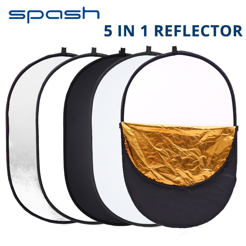 Spash 24*35 Inch Opvouwbare Reflector Draagbare Multi Disc Fotografie Reflector Goud Zilver Wit Zwart Doorschijnende Ovale Reflector