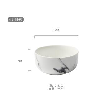 Marmer Patroon Keramische Servies Porselein Plaat Schotel Schotel Kom Cutter Board Servies Set: 11