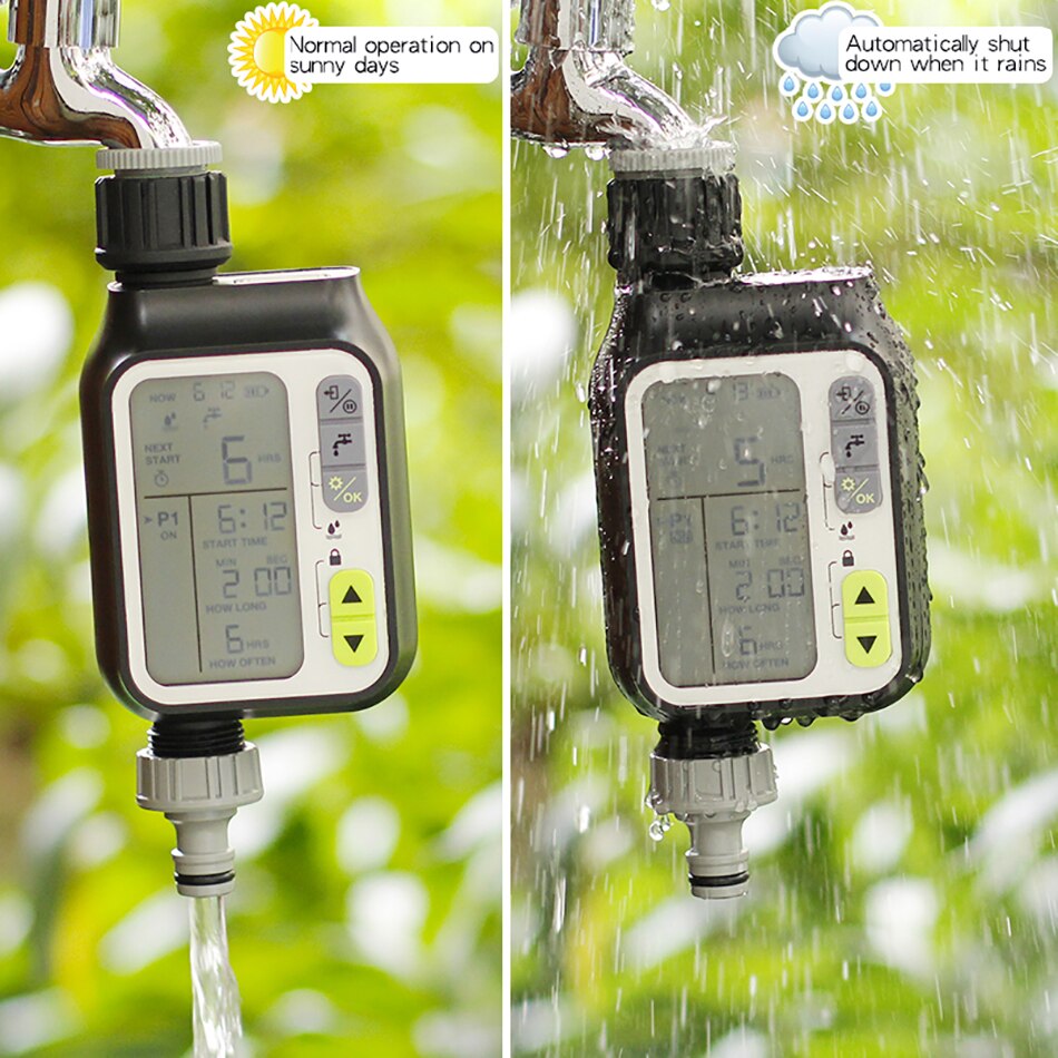 Garden Automatic Timing intelligent irrigation Rain sensor Controller battery Villa balcony Drip irrigation Watering system