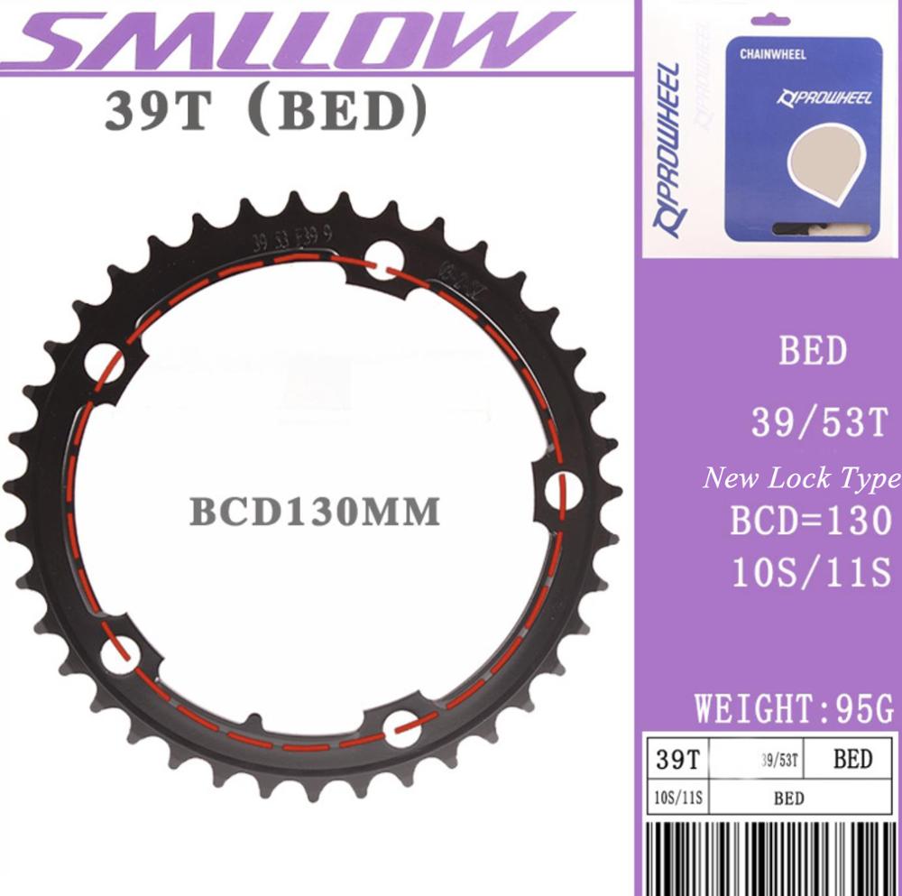 Prowheel Road Bike Chainwheel 8/9/10/11 Speed 53/50/39/34T BCD 110/130mm Bike Chainring Steel Aluminum Alloy Bike Accessories: 39T BED