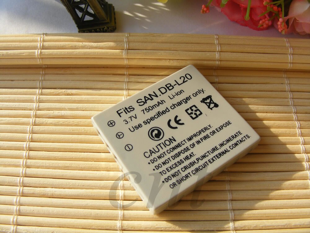 Battery DB-L20 for Sanyo Xacti VPC-CG65 VPC-CG9 VPC-E1 VPC-E2 VPC-E6