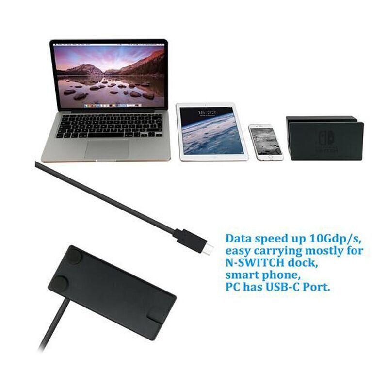 NS Accessories Dock and Charger Extender Cable for Nintendo Switch, Support 10 Gbps Data Transfer Rate - 3.28 feet