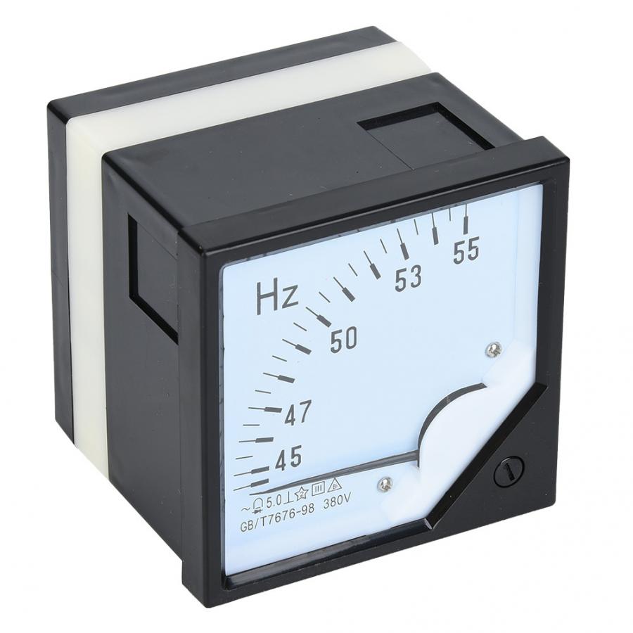 Frequency Counter Square Panel Frequency Meter 45-55Hz AC 380V 1.5 High Accuracy Frequency Tester Analog Panel Meter