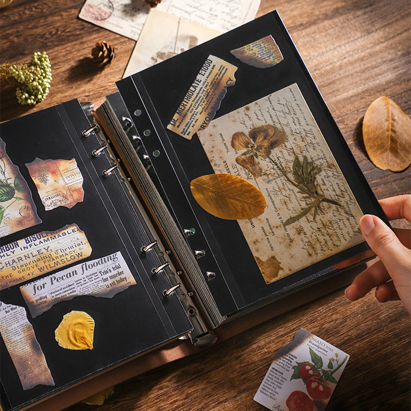 Álbum de Fotos de Gran Capacidad con Cubierta de Cuero de Color Sólido, para Scrapbooking, Adhesivos, Tarjetas Fotográficas, DIY, para Viajes