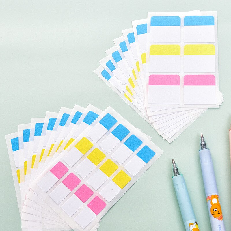 Yoofun 3 Colors Index Note Rectangle Memo Pad Sticky Notes Notepad Diary Self-Stick Note Memo Pads Office School