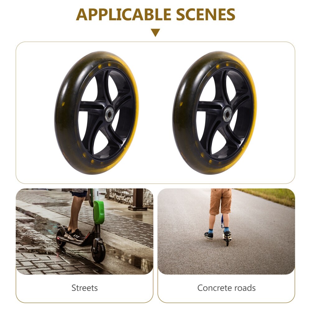 2pcs Stunt Scooter Wheels High Elastic Wear-resistant PU Bearing Wheels