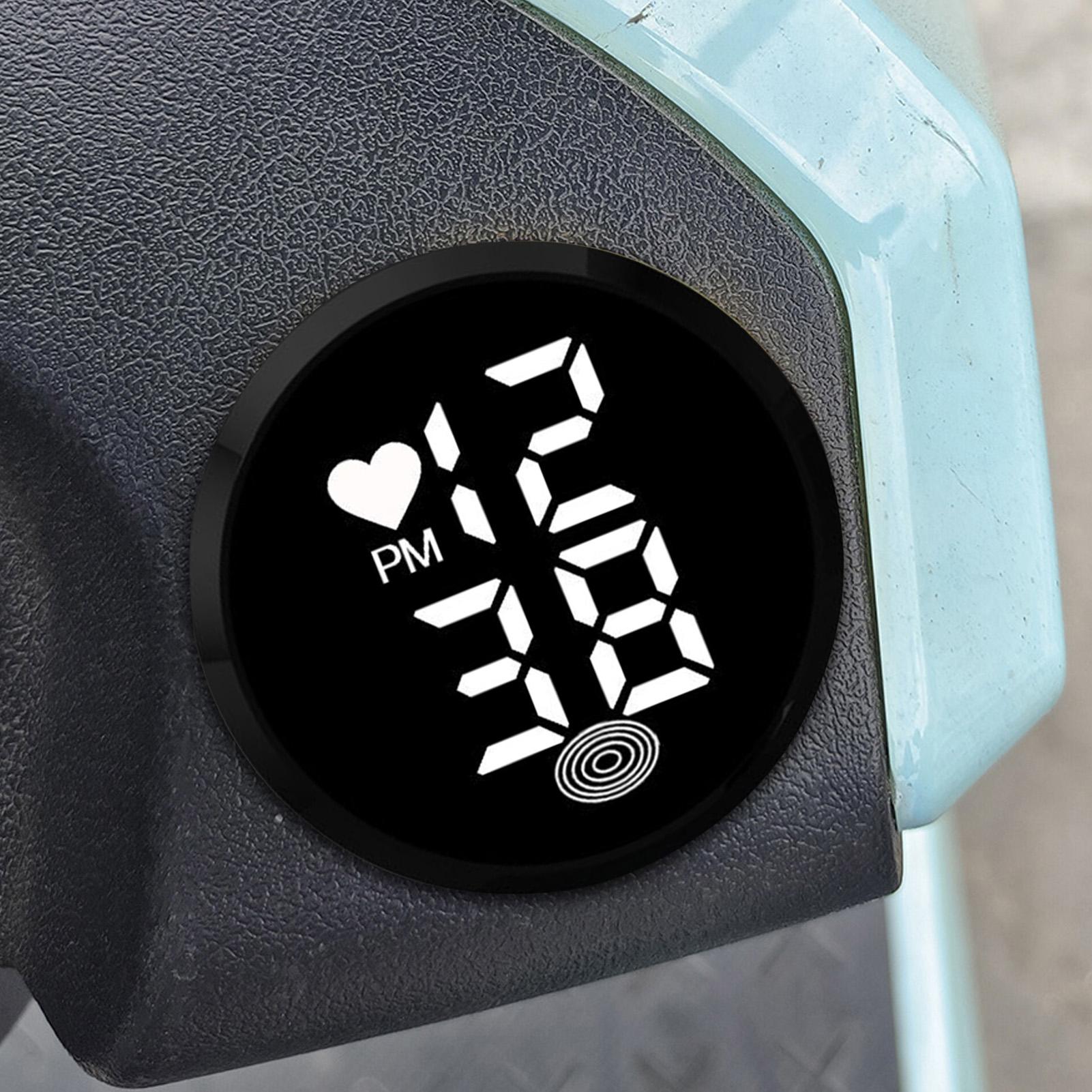 Plak op klok voor autodashboard motor zelfklevende digitale klokken plak op kleine LED-tijdweergave horloge voor fietsontluchter vrachtwagen