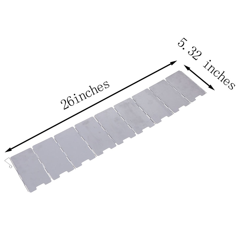 9 Plates Wind Shield Screens Foldable Outdoor Camping Cooking Cooker Gas Stove Windshield Wind Screen