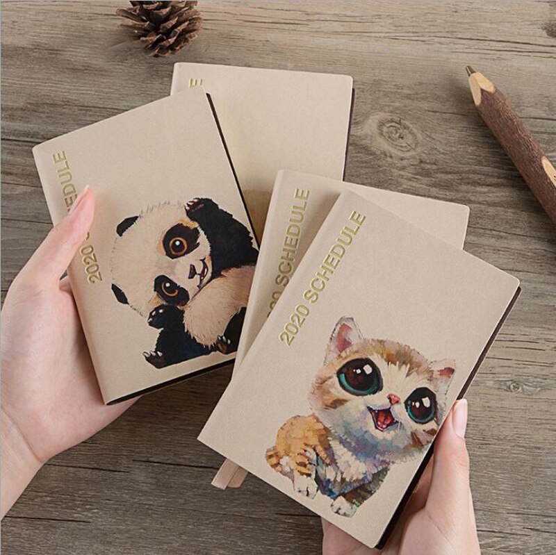 Kawaii Panda Note Book Planner A7 Schedule Efficiency Notebook Portable Notepad Super