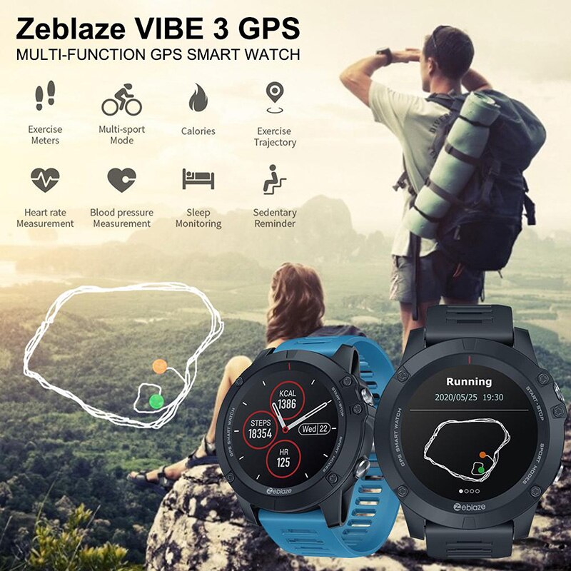 Buitensport smartwatches met gps, hartslagmeter voor de hele dag, meerdere sportmodi, fitness smartwatch