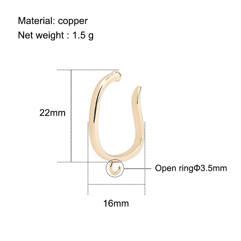 Franse Oor Clip Vrouwelijke Oorhaak Oor Bot Clip 14K Gold Ear Clip Artefact Zonder Gat Oor Clip Hoge gevoel Oorbel Converter