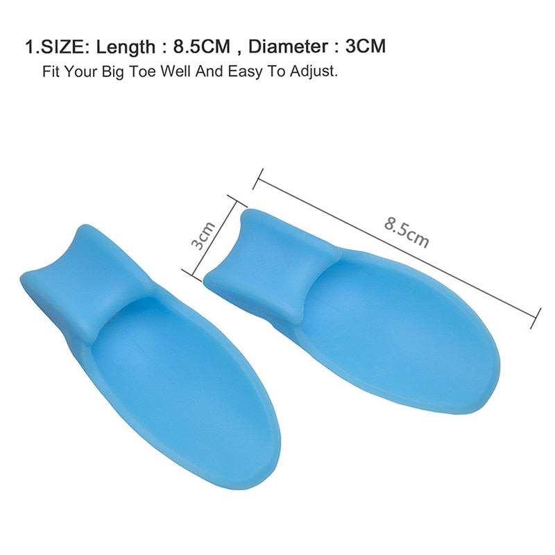 2Pcs Soft Silicone Toe Separator Straightener Thumb Crooked Thumb Toe Aligner Positioning Separator Foot Care Tool
