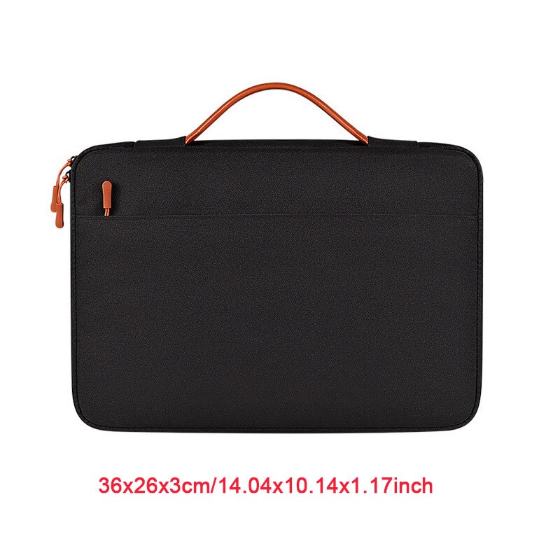 Portable Waterproof Briefcase Men's Women's Notebook Bag Documents Ipad Storage Pouch Office Business Travel Organize Handbag: Black 13inch