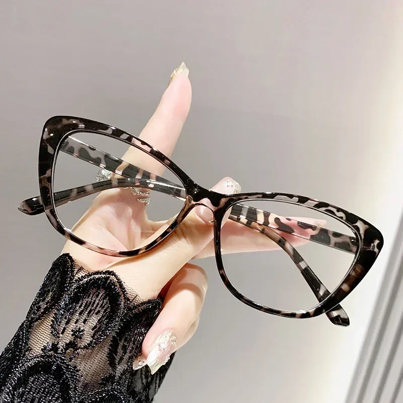Katze Auge Presbyopie-Brille für Damen und Herren, ultraleichte Fernsichtbrille, modische verschreibungspflichtige Lesebrille, Dioptrien 1,0 bis +4: Grün / +400