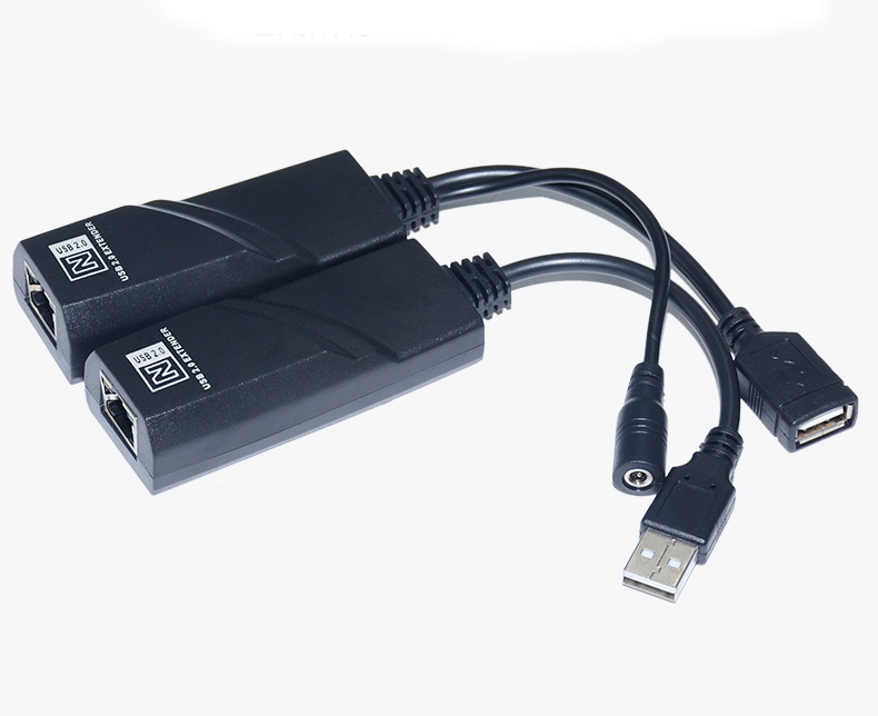 USB 2.0 Extension Extender Adapter Up To 100M Using CAT5/CAT5E/6 RJ45 Lan Network Ethernet Repeater Adapter with charger