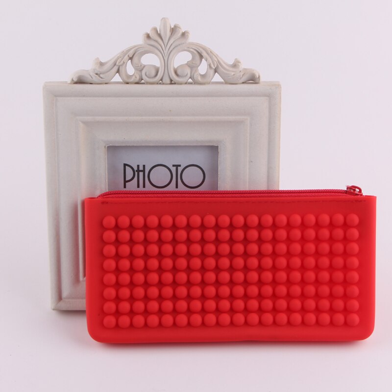 Praktische Unisex Siliconen waterdicht Lange Clutch Wallet Huishoudster's Casual Goedkope telefoon/Key/Portemonnees Potlood Tas voor studenten