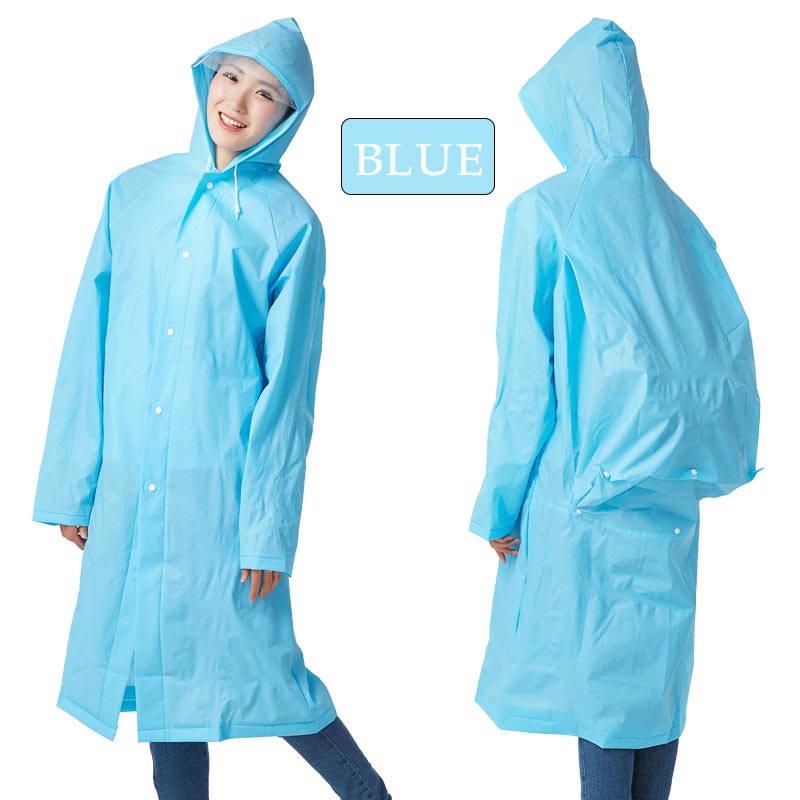 Qian Hooded Eva Regen Poncho Waterdichte Rugzak Regenjassen Jacket Voor Mannen Vrouwen Volwassenen Trenchcoat Regenkleding Regenkleding