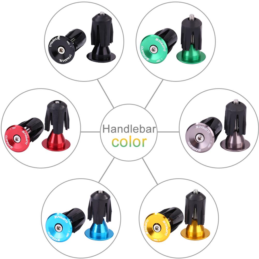 WAKE-Puños de manillar de bicicleta de montaña, 1 par, de aleación de aluminio, tapones para manillar de bicicleta de montaña, tapas para manillar de bicicleta al aire libre