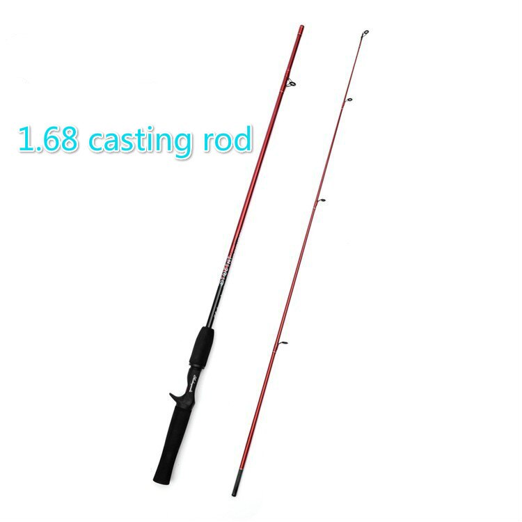 2 sek 7 "M moc węgiel wabik wędka spinning 1.68m / 1.8 M spinning wędka 4 kolory przenośny spinning pręt odlewniczy: Niebo niebieski