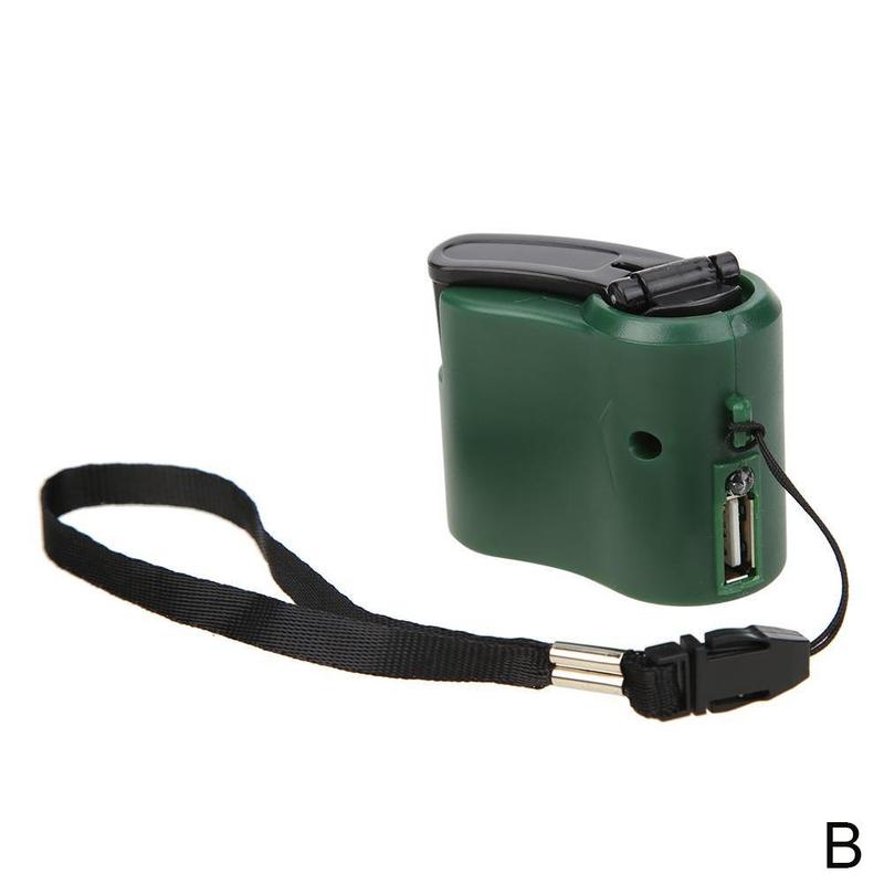 Cool Outdoor Emergency Mobile Phone Charger USB Charging Crank Power charger Hand Hand Dynamo Portable N3N1: green